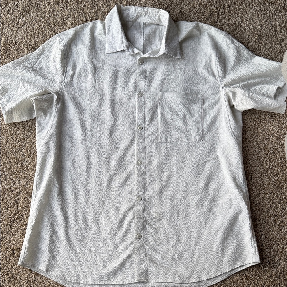 Lululemon Men's White Short Sleeve Shirt